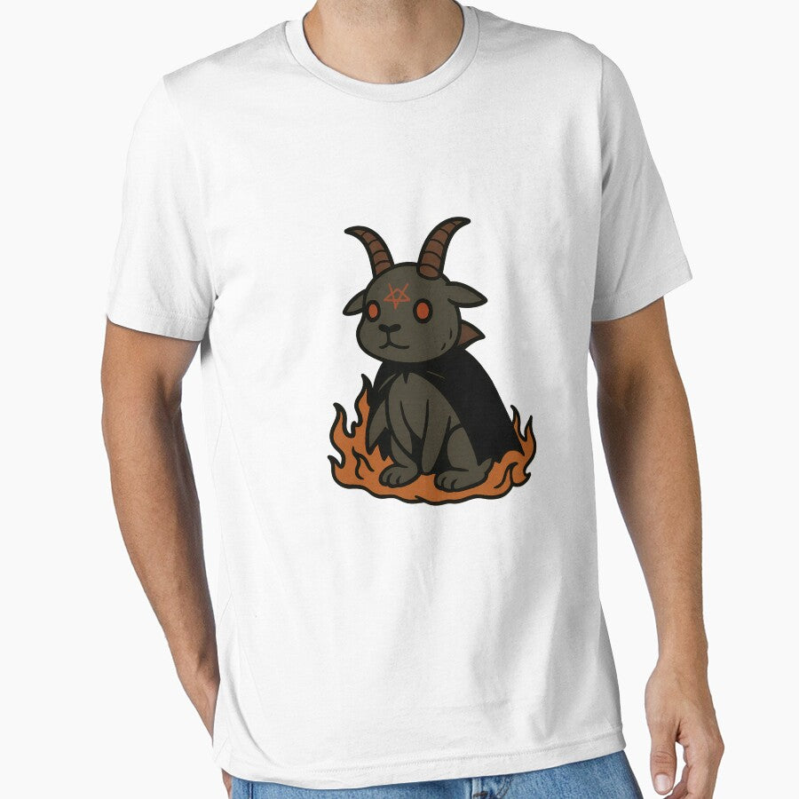 Creepy Devil Goat Halloween Cartoon by Pixcelcosmic