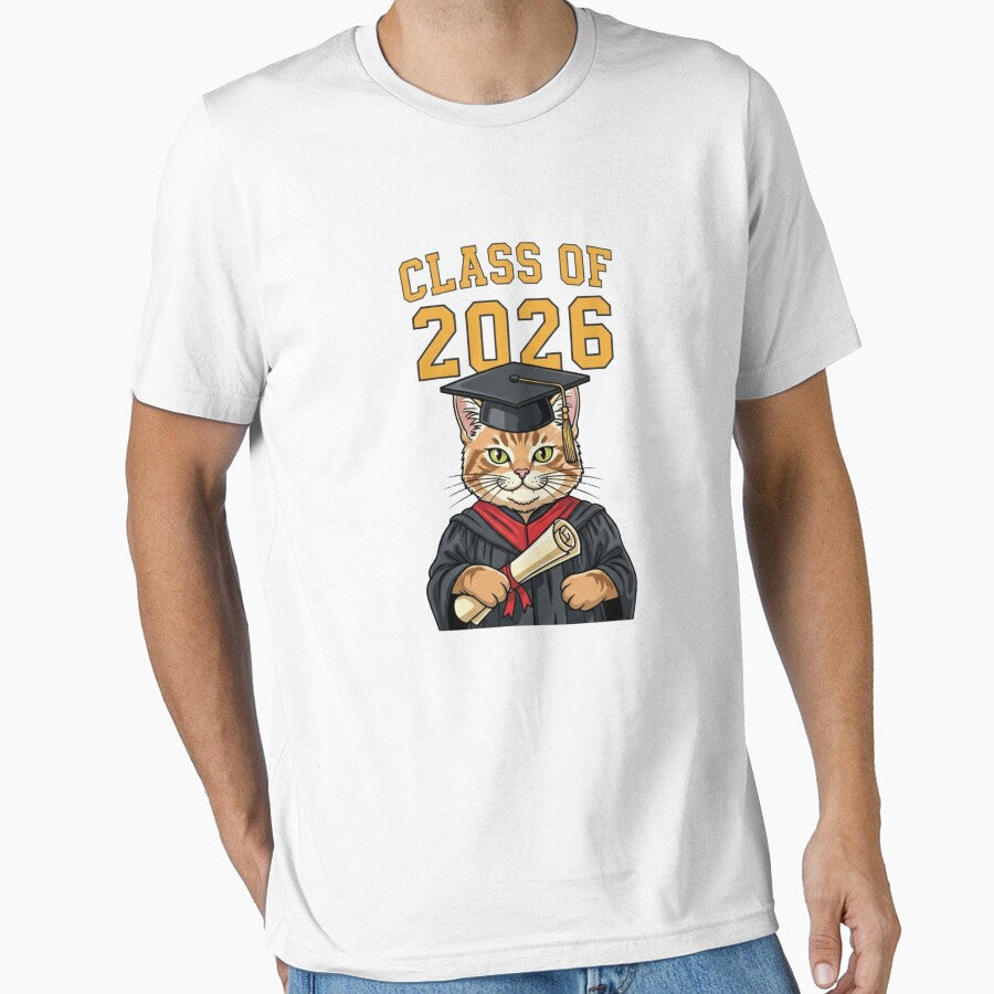 Class of 2026 cat officially graduated t-shirt by TheHappyHaul