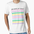 100 Days of School Shirt Hearts 100th Vintage Teacher Retro by Lokantshi ⭐⭐⭐⭐⭐