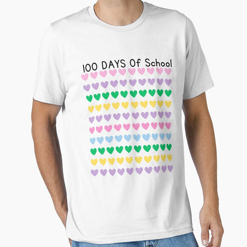 100 Days of School Shirt Hearts 100th Vintage Teacher Retro by Lokantshi ⭐⭐⭐⭐⭐