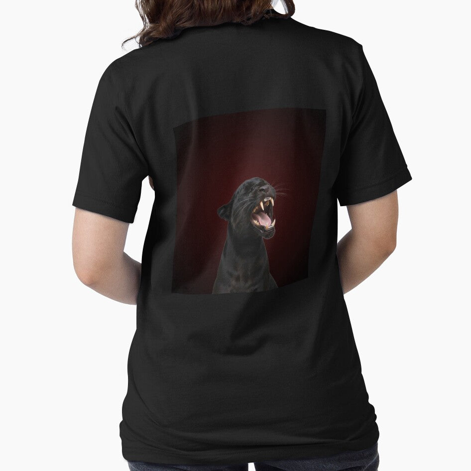 Black Panther Dark Red Aesthetic – Fierce Luxury Animal Style by Printitbyus