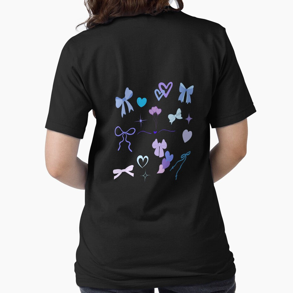 Purple and blue bow and heart set by J-designing01