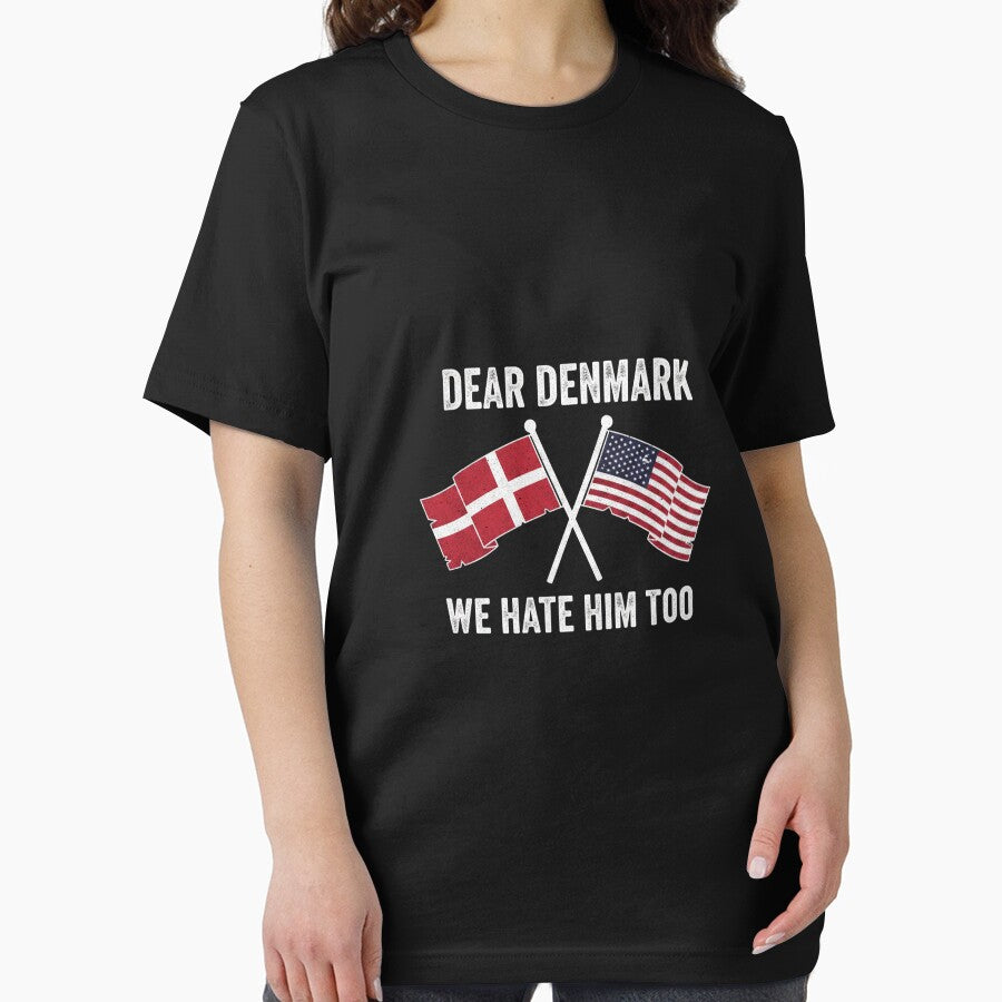 Danish American Solidarity Flag - We Hate Him Too Design by Merchifyme2000