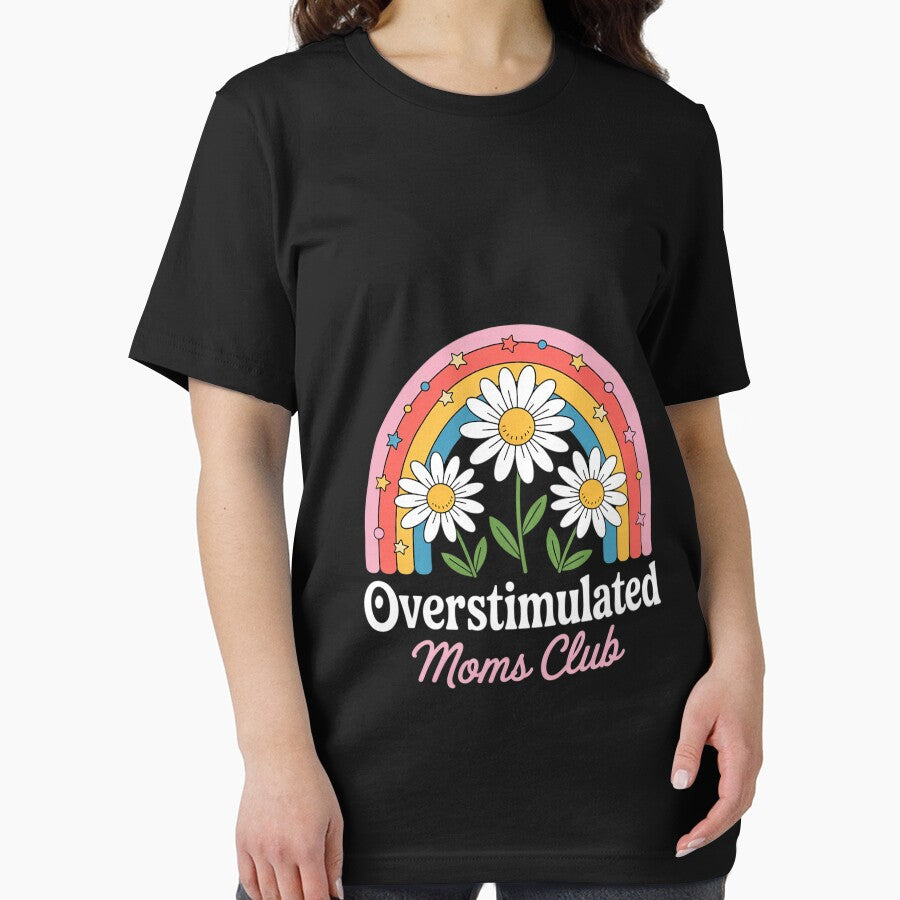 Overstimulated Moms Club Motherhood Trendy Mom Groovy by FadeOfThrone