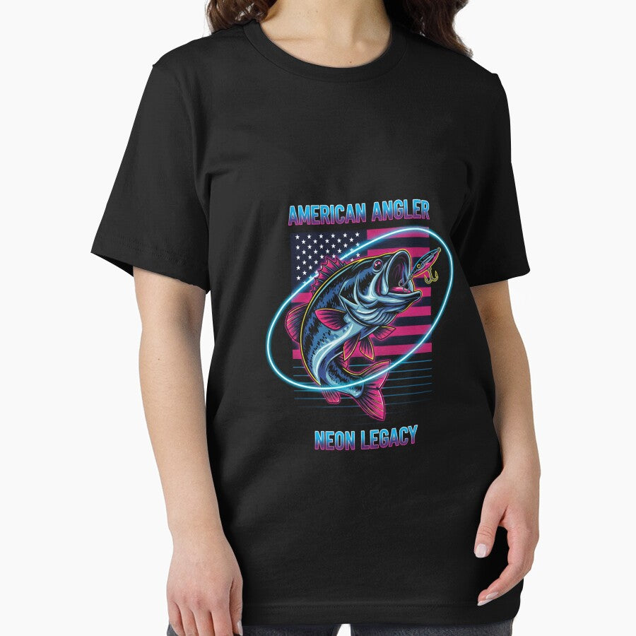 Patriotic Bass Fishing American Flag Tee by Merchifyme2000