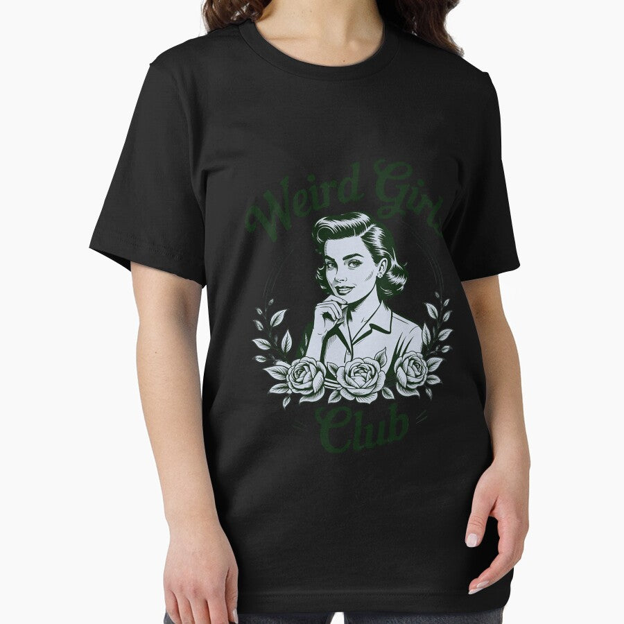 Womens Weird Girls Club Retro Gothic Floral Alt Girl by PeteHomenick