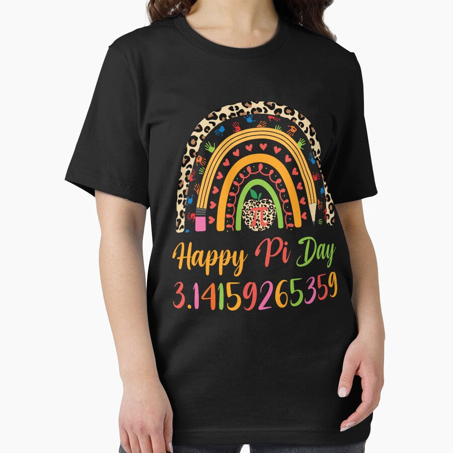 Happy Pi Day Leopard Rainbow Geek Math Lover Boys Girls Kids by rifatart