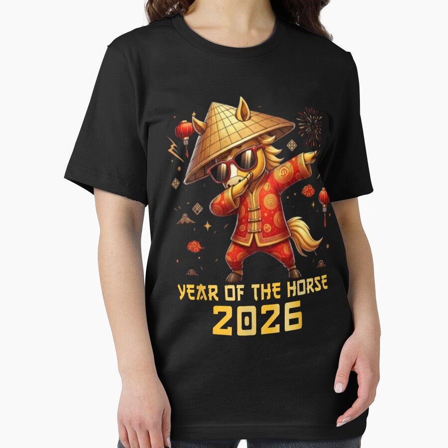 Dabbing Year Of The Horse 2026 - Chinese New Year by pixldraw