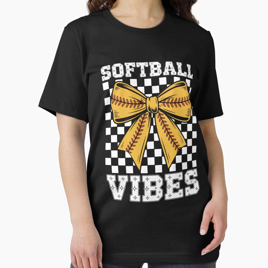 Softball Vibes Coquette Bow Softball Game Day by Elenasriveras