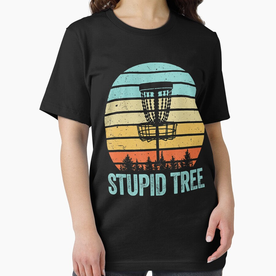 Disc Golf Funny Stupid Tree Retro Disc Golf Gift by AaronWeedo