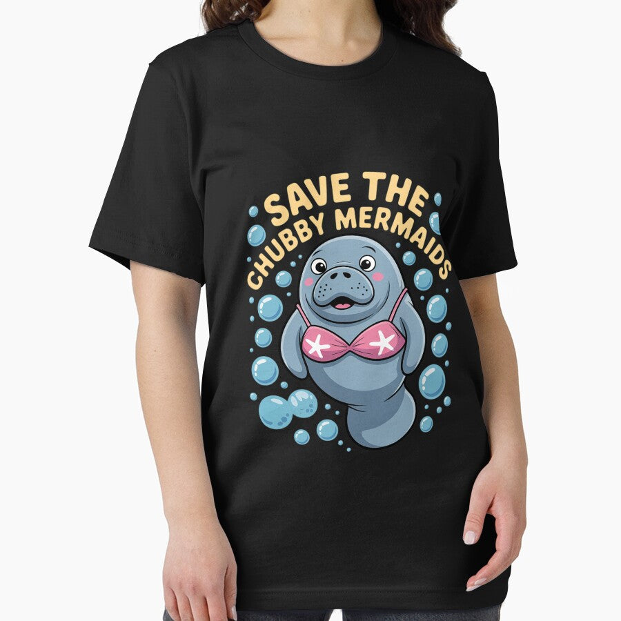 Save The Chubby Manatee Mermaids Ocean Conservation by ProudForFunny