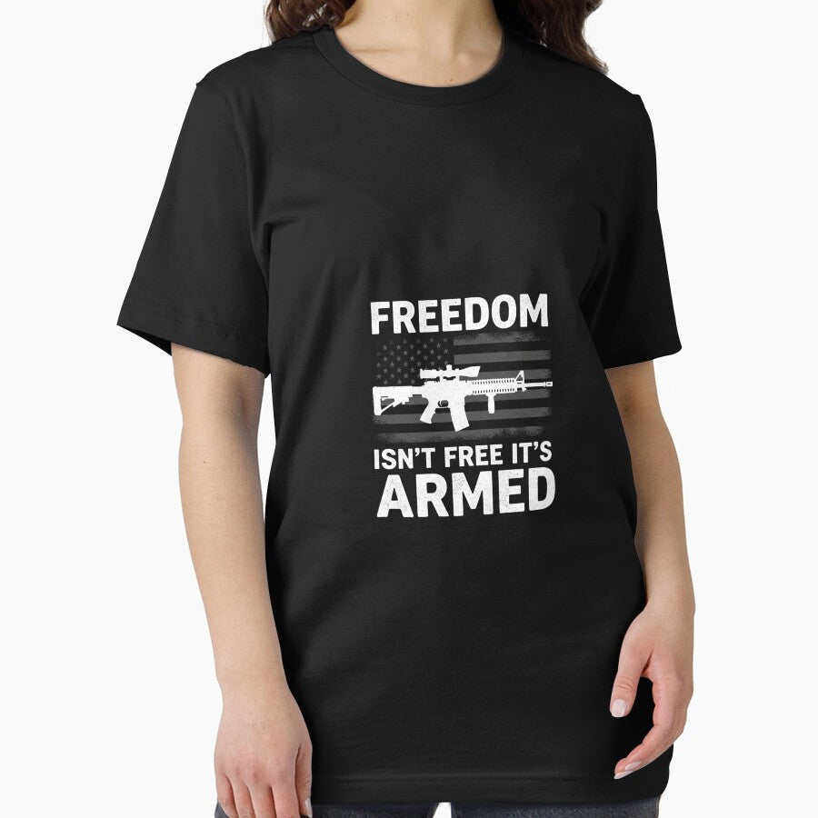 Armed Freedom Flag: Patriotic 2A Rifle Design by Merchifyme2000