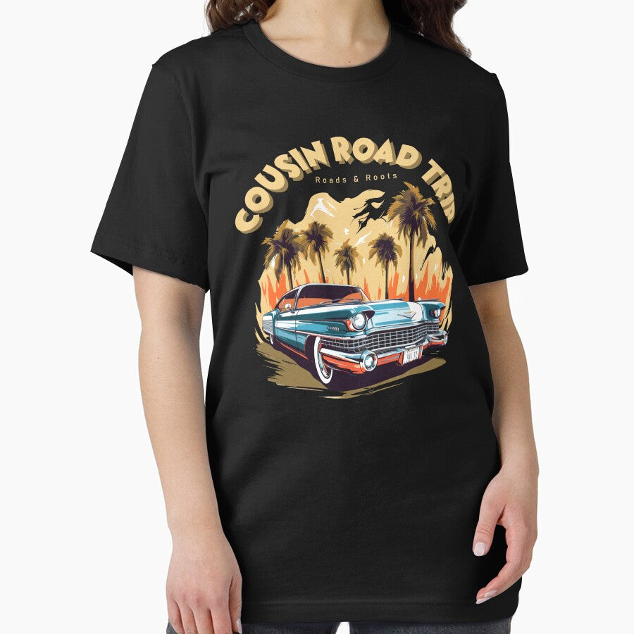 Cousin Road Trip T-Shirt | Roads & Roots Vintage Car Travel Design for Cousins by PixelWaveBD
