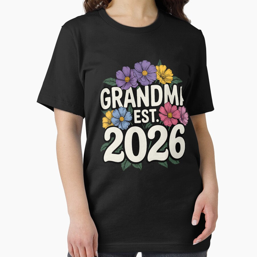 Promoted to Grandma est. 2026 Grandparents Baby Announcement Flower by BakeryDozen