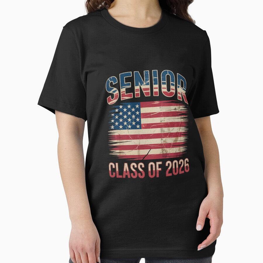 Senior 2026 Class Of 2026 American USA Flag Graduation by angolinnArt