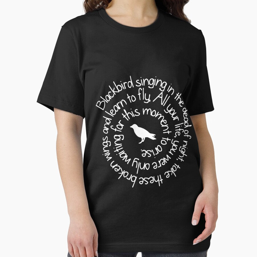Blackbird Singing In The Dead Of Night Shirt Blackbird Beatles by AnneLegros