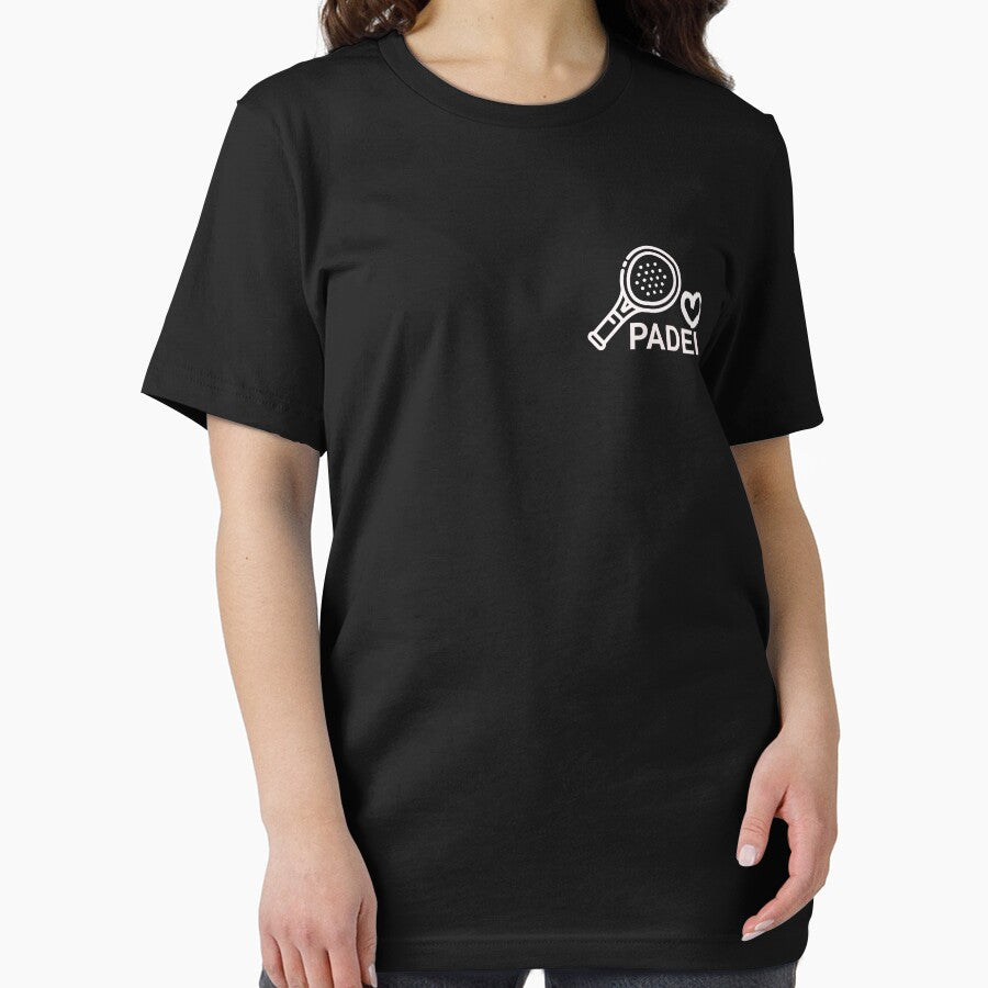 Love Padel T Shirt - white on black logo by dave-elf