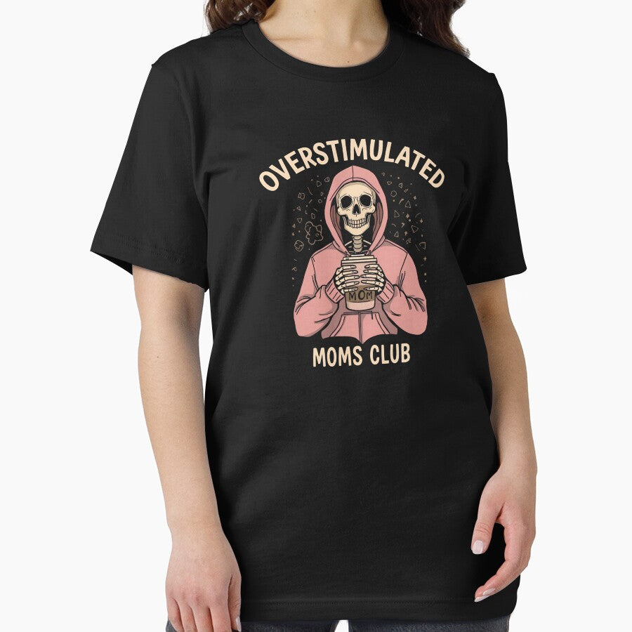 Overstimulated Moms Club – Coffee Skeleton Hoodie by WePlay2gether