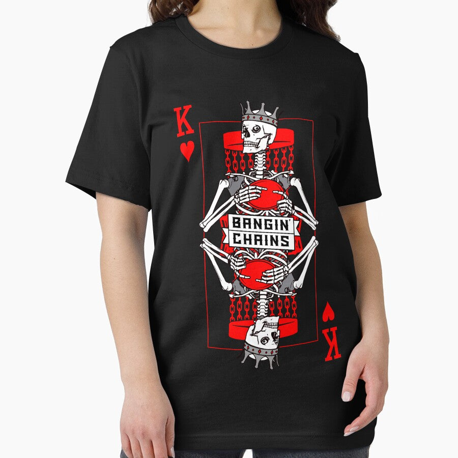 Bangin' Chains Disc Golf Gothic King Of Hearts Skull Card by GrandeDuc