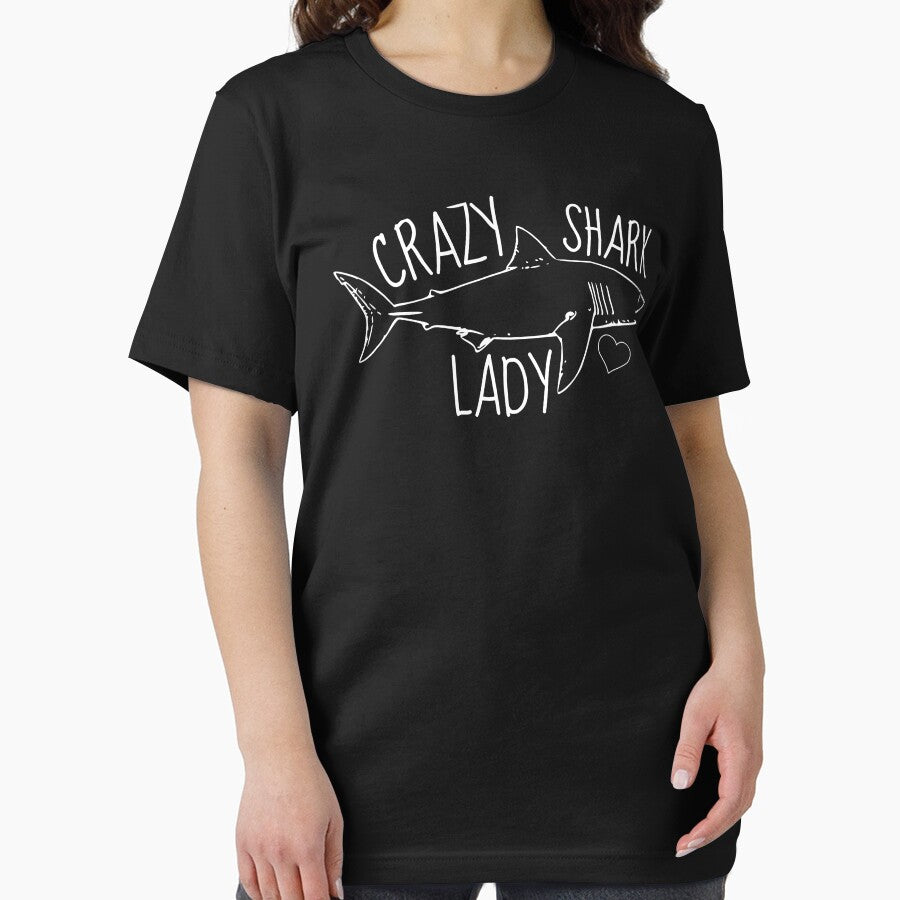 Crazy Shark Lady Heart Cute by jacks-tees