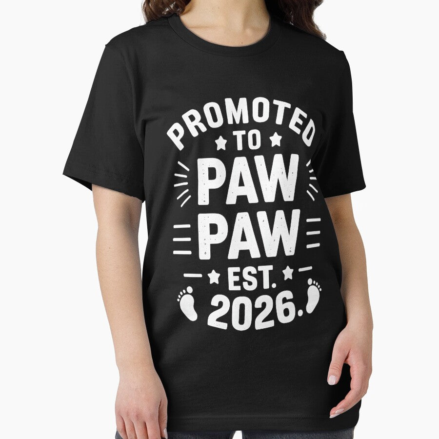 Promoted To Paw Paw Est 2026 Grandparents Baby Announcement by BakeryDozen