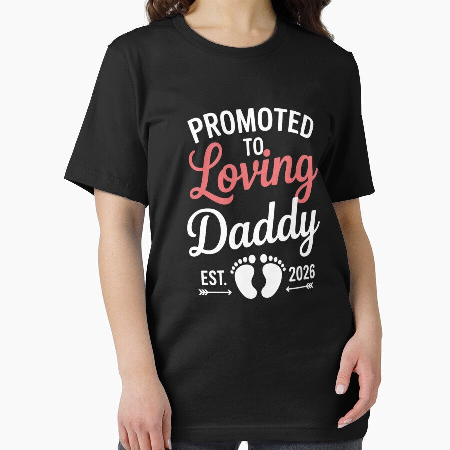 Promoted To Loving Daddy Est 2026 New Dad Pregnancy Announcement by CORJIDOG-ART