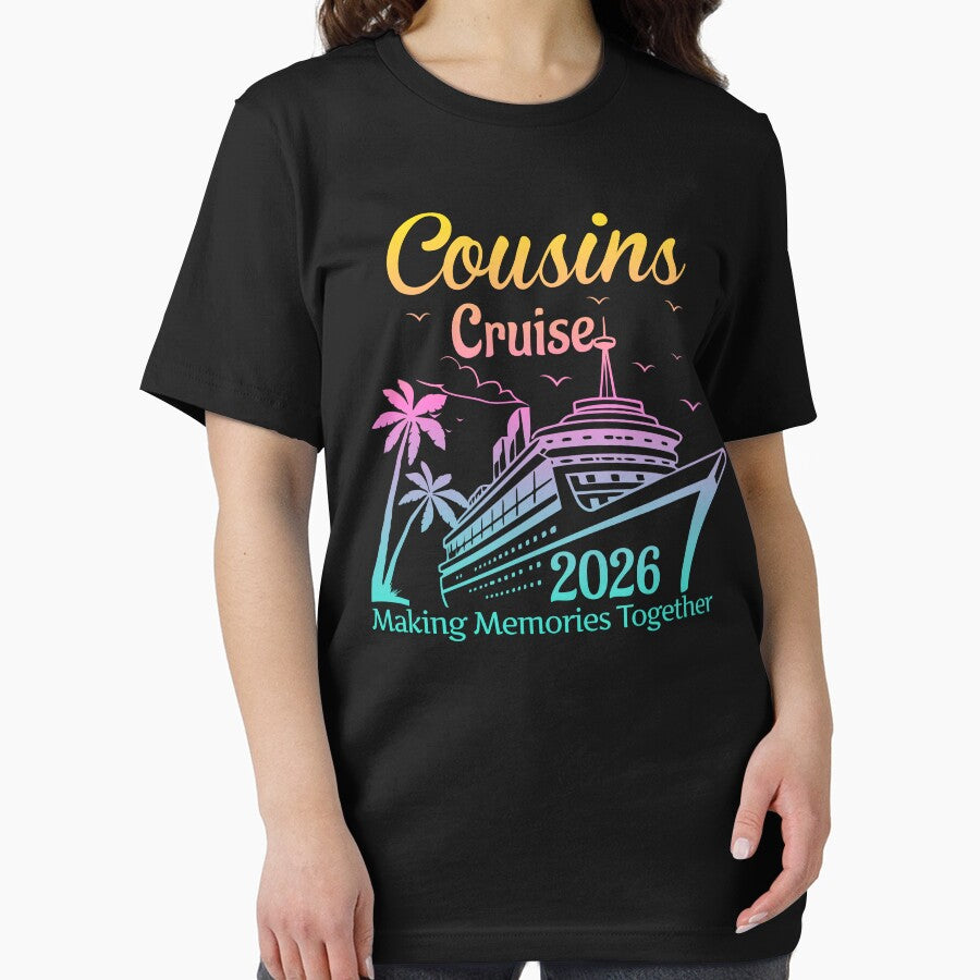 Cousins Cruise 2026 Making Memories Together Elegant Vacation Art by PixelWaveBD
