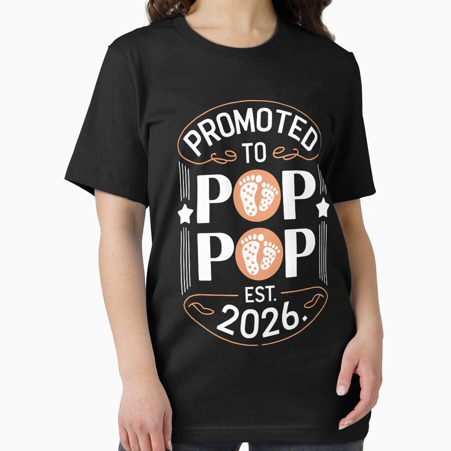 Promoted to Pop Pop Est. 2026 Grandparents Baby Announcement by BakeryDozen
