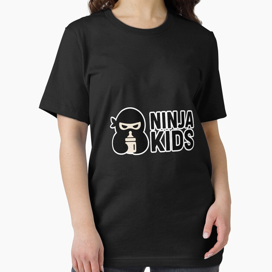 Ninja Kids Logo – Cute Ninja Mascot Emblem Minimal Black Style by Sitred123
