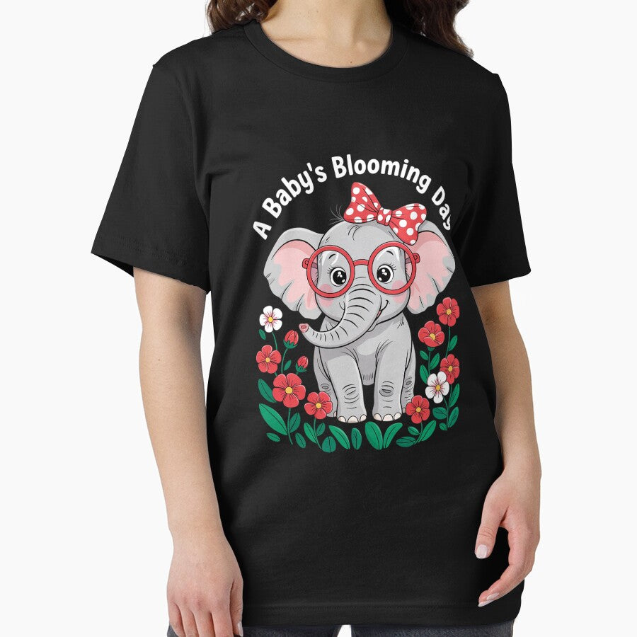 Cute Elephant Floral Bow Red Glasses Mom Elephant by joyouartArt