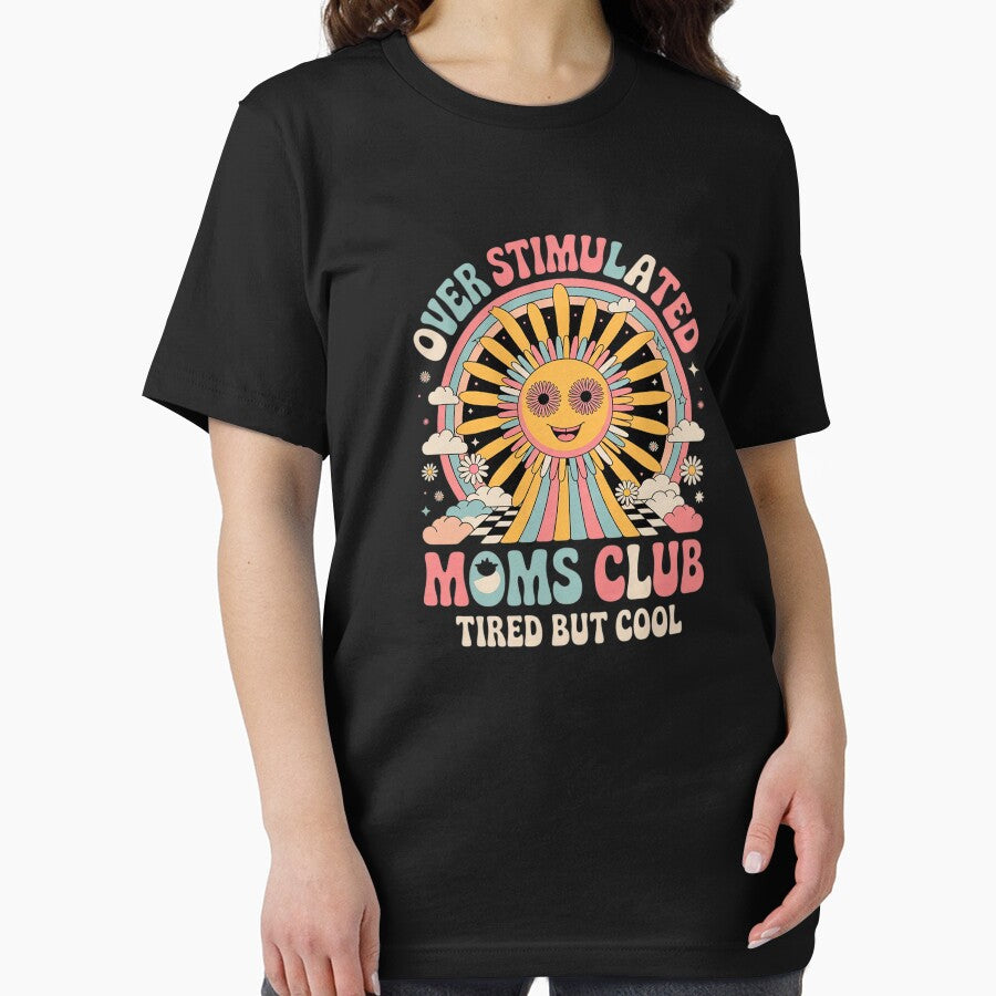 Women Overstimulated Moms Club Groovy Mothers Day by SyntaxClaw