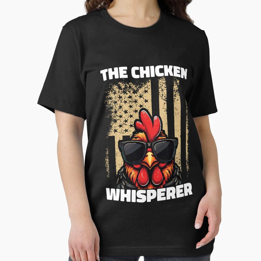The Chicken Whisperer USA Flag Farmer Chicken Whisperer Gear by DynamicDesign