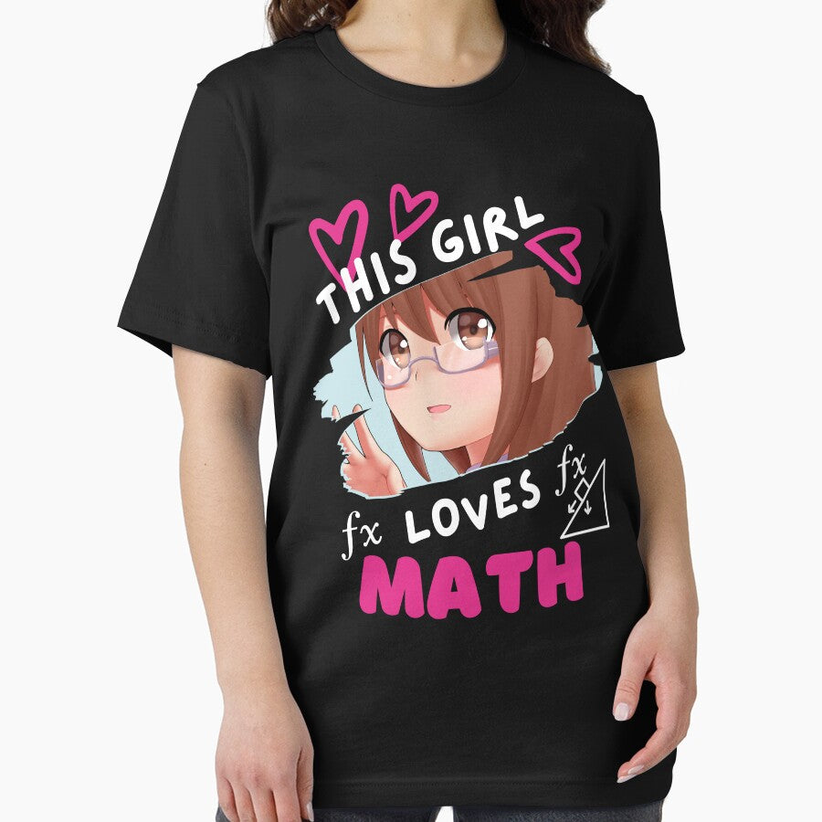 This Girl Loves Math Funny And Cute Design For Math Lover by BronikowskiART