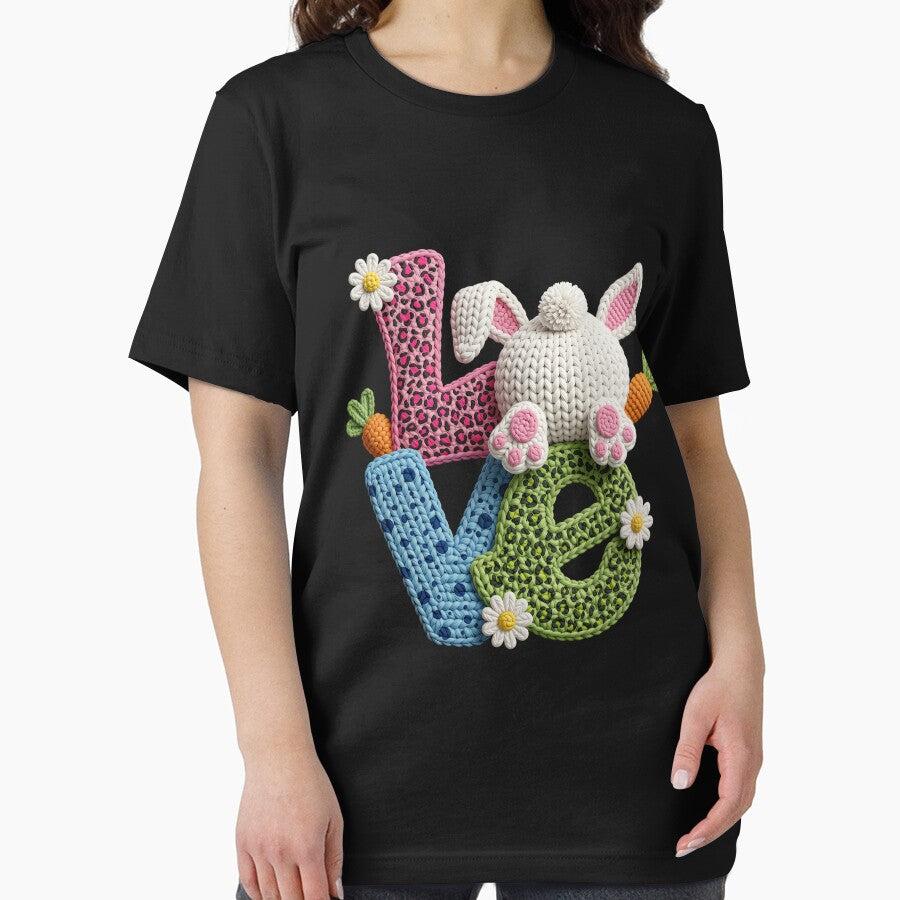 Yarn Crochet Easter Love Cute Handmade Aesthetic Art by Mido tee art shop
