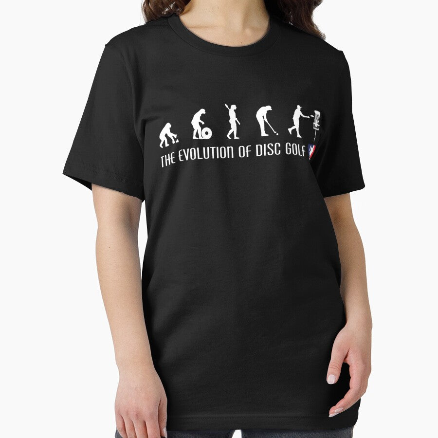 Frisbee The Evolution of Disc Golf Dark Shirts Relaxed Fit by MirLeuschke
