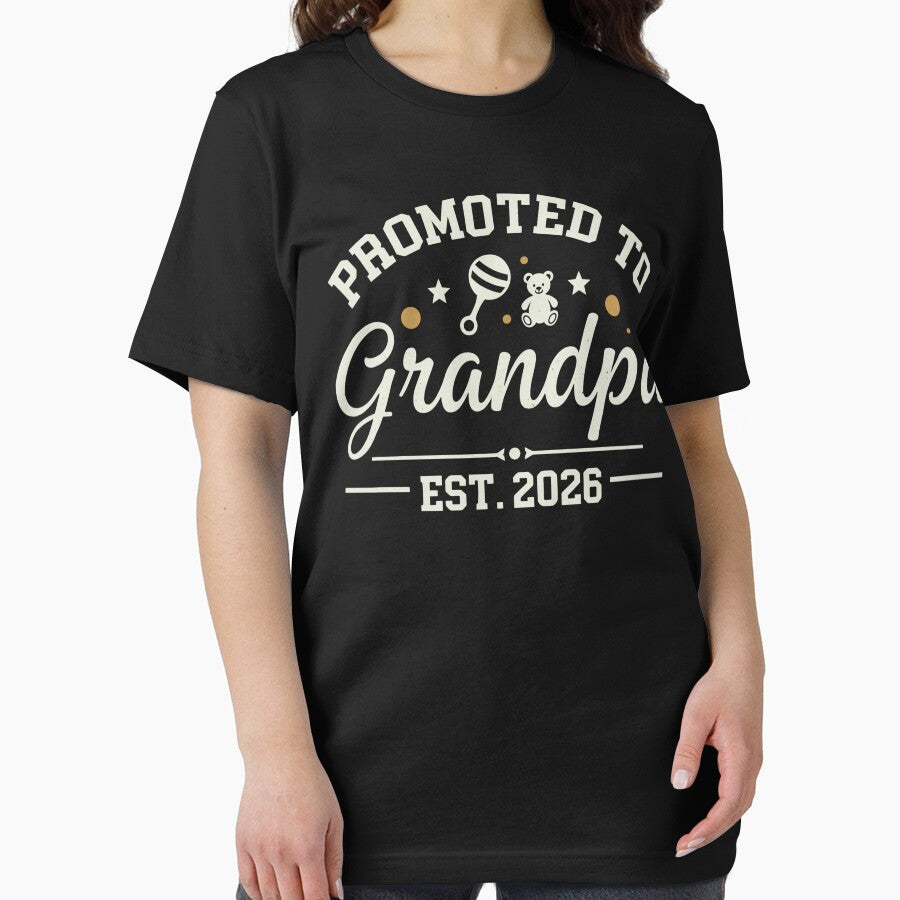 Promoted to Grandpa Est 2026 Vintage Style New Grandparent by Evaevonechi