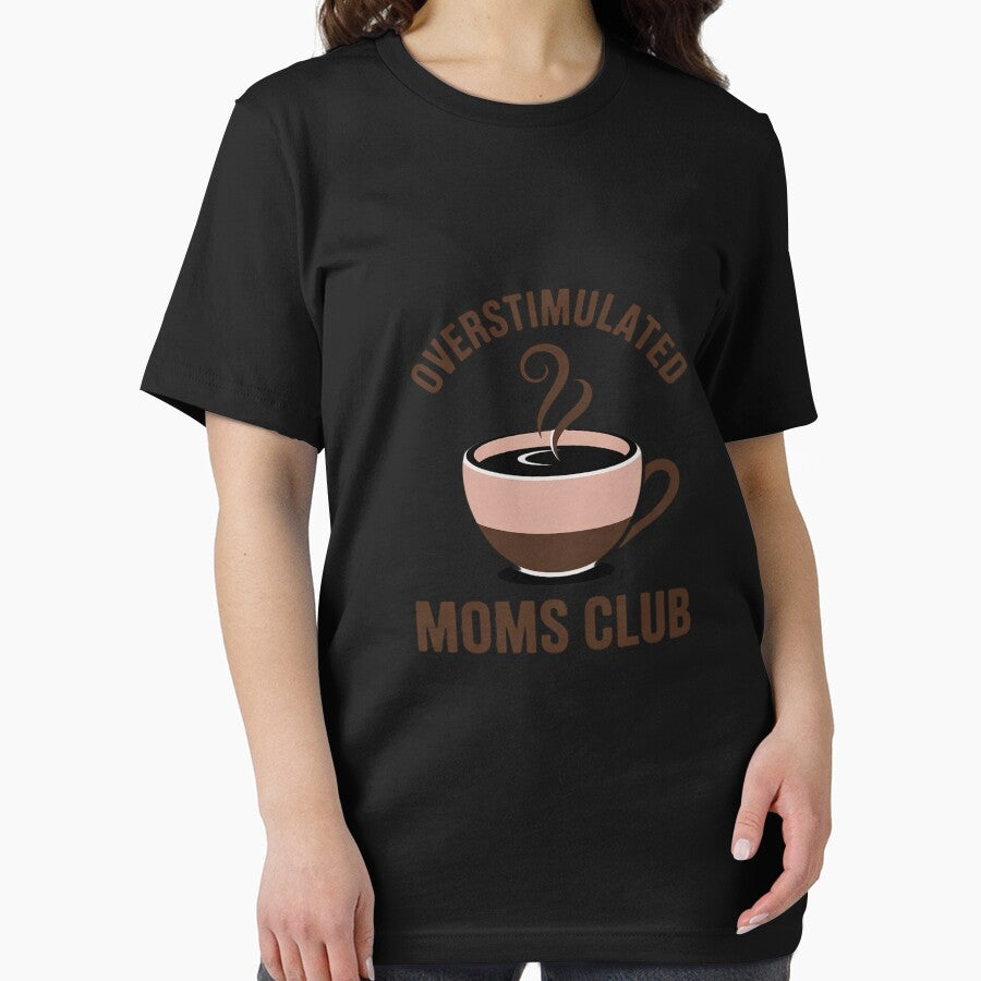 Overstimulated Moms Club Coffee Funny Parenting by velltoons