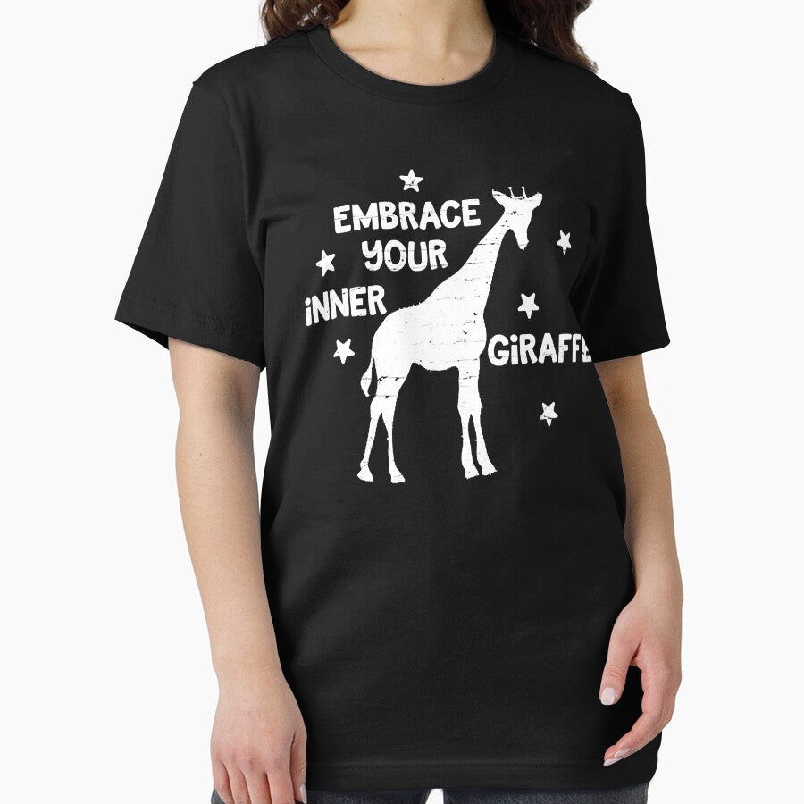 Embrace your Inner Giraffe T Shirt Endangered Species by EliseJenkins
