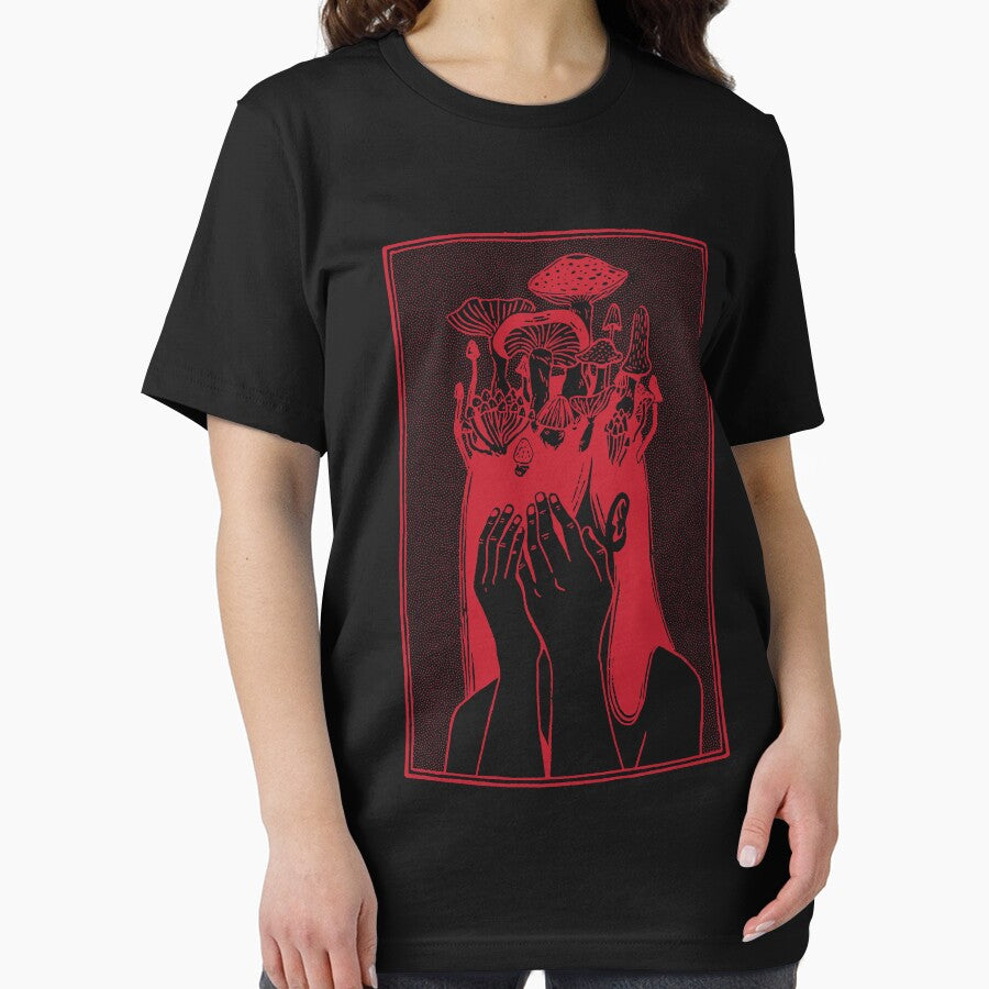 Mushroom Trippy Crying Girl by TRIBExSPACE