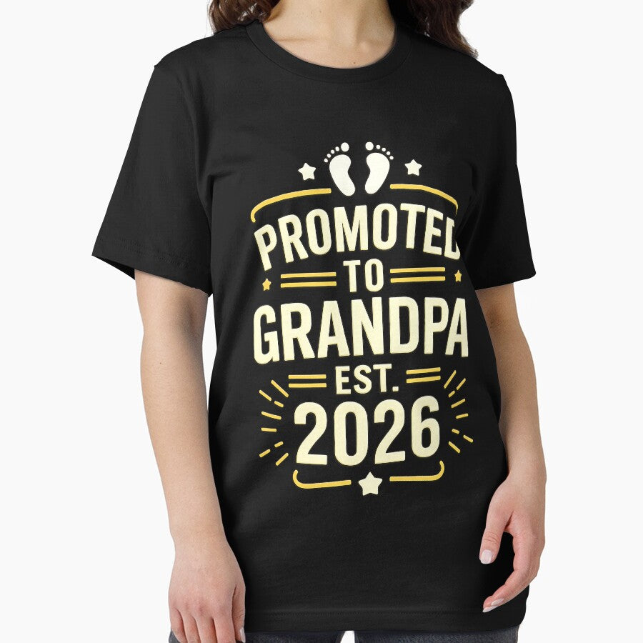 Promoted to Grandpa Est. 2026 Grandparents Baby Announcement by BakeryDozen