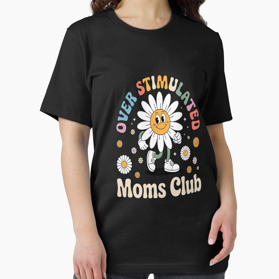 Overstimulated Moms Club Groovy Funny Mothers Day by TheRetroStyle