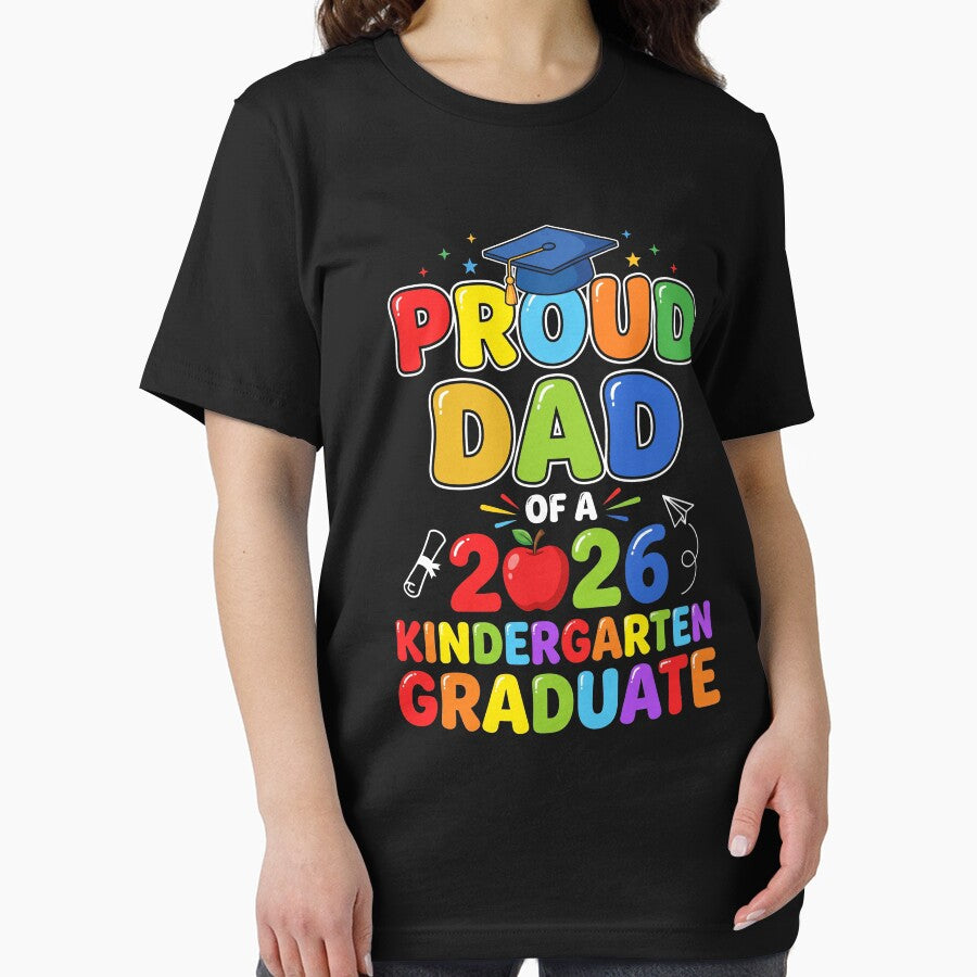 Proud Dad of 2026 Kindergarten Graduate Colorful by SofenArt