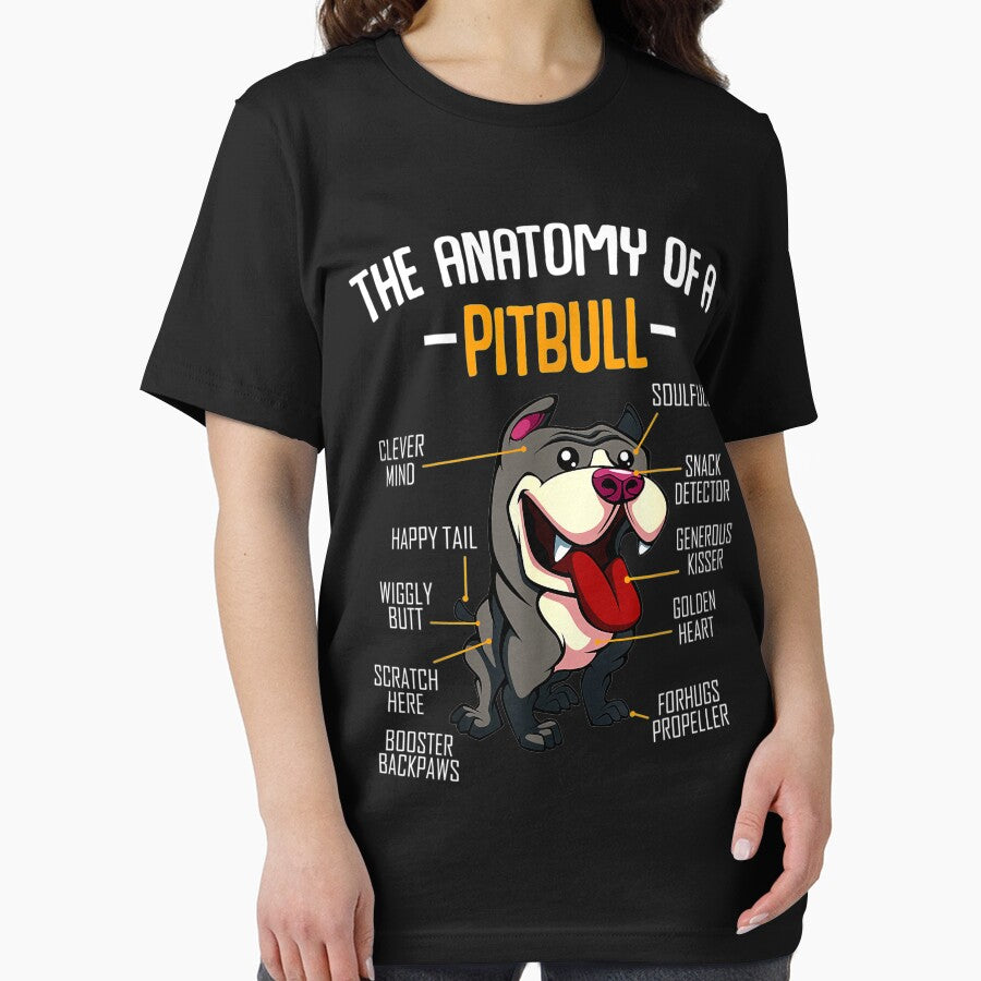 Anatomy Of A Pitbull Funny Cute Dog Pet Animal Lover by wowart4u