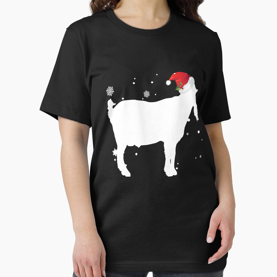 Christmas Goat Shirt Cute Goat Santa Hat Gift by thuthuatna