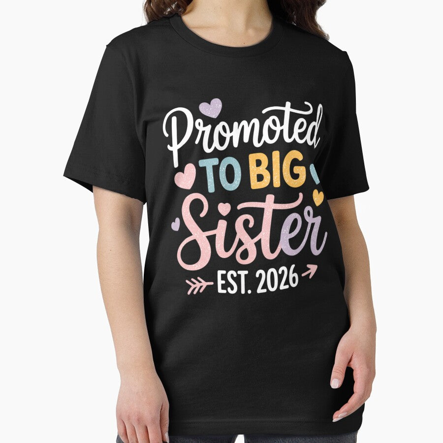 Promoted To Big Sister Est 2026 Funny Announcement by FreshVibe Prints