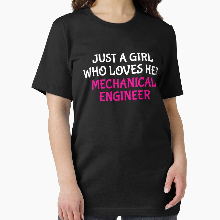 Just A Girl Loves Mechanical Engineer Wife T-Shirt by zcecmza