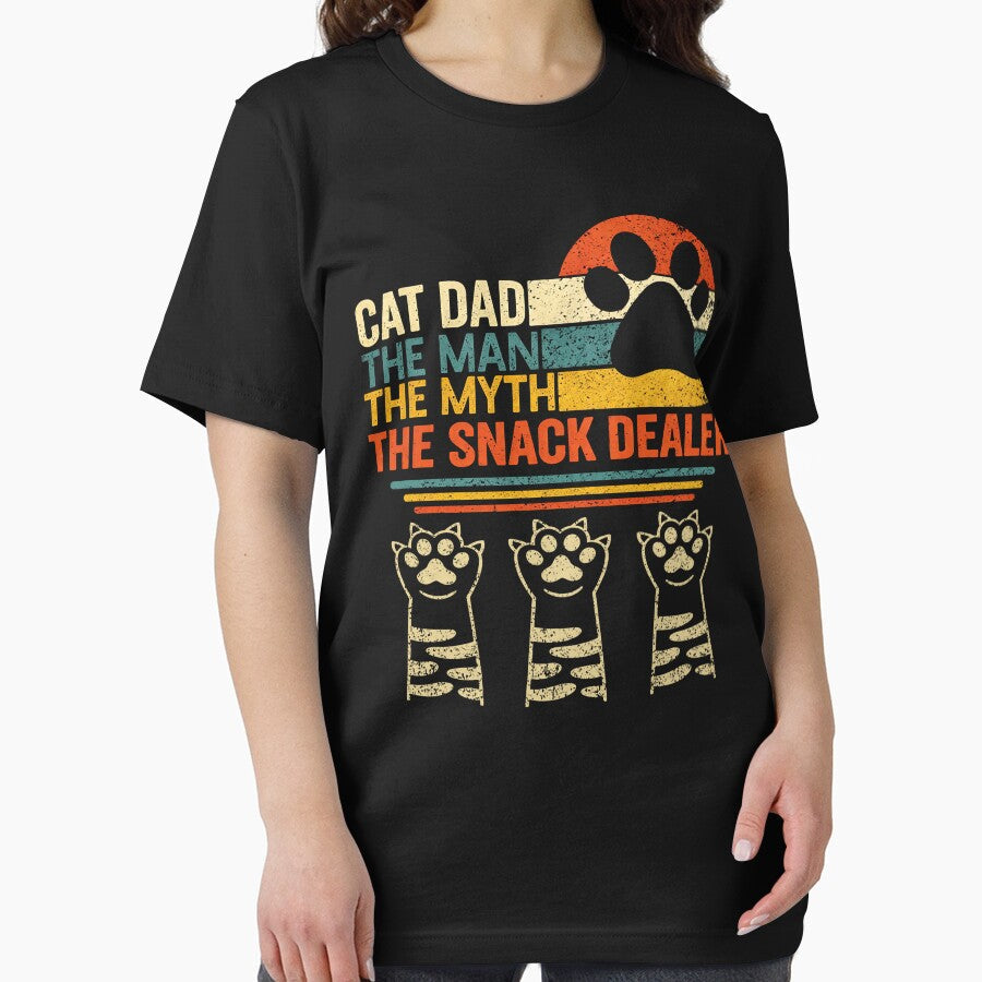 Vintage Cat Dad The Man Myth Snack Dealer Funny Fathers Day by will freed18