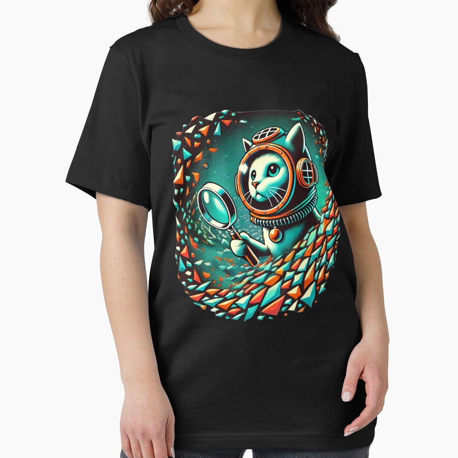 Microplastic Detective Cat – Ocean Cleanup Noir by I AM BRO