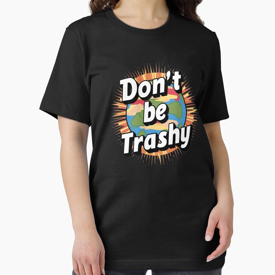 Retro Don't Be Trashy Recycle Save The Environment Earth Day by WildAuraArt