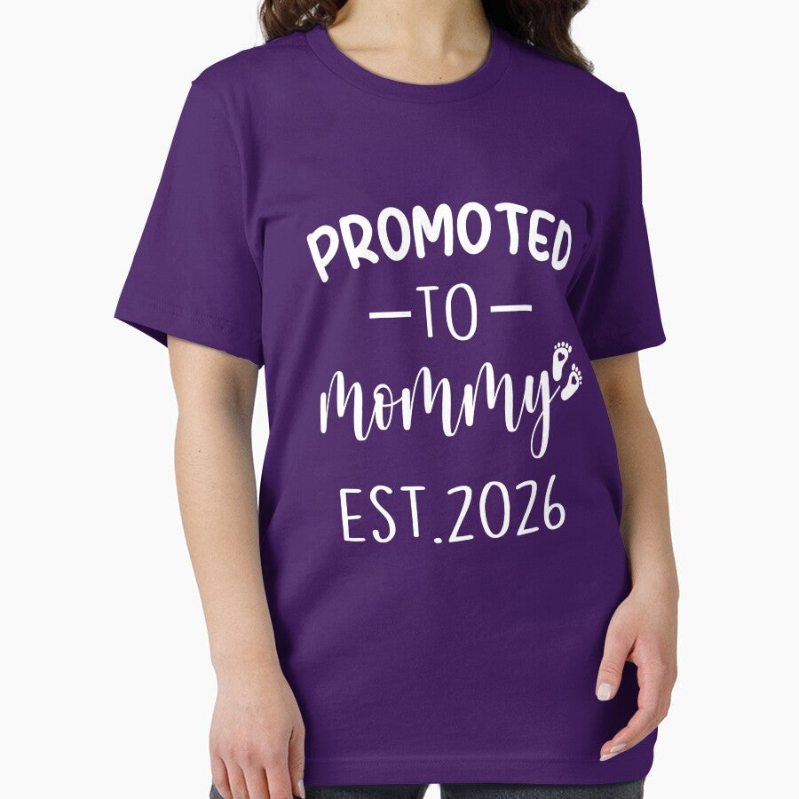 gift promoted to mommy est 2026, pregnancy announcement, father's dad, matching Mommy Daddy EST, couples pregnancy announcement  funny sarcastic Rude Offensive saying, by joygift369